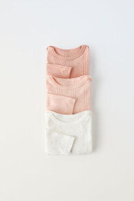 6 months - 3 years/ 3-pack large openwork bodysuits