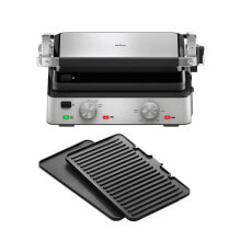 Braun CG 7020 - Black - Stainless steel - Rectangular - Rotary - Grid + Griddle - 667 cm² - 290 x 230 mm