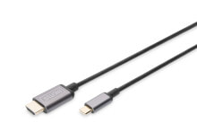 Digitus DA-70821 видео кабель адаптер 1,8 m USB Type-C HDMI Тип A (Стандарт) Серый