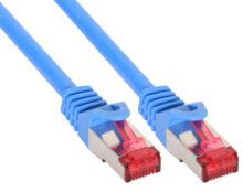 Кабели и разъемы для аудио- и видеотехники InLine Cat6 S/FTP 10m сетевой кабель SF/UTP (S-FTP) Синий 76900B