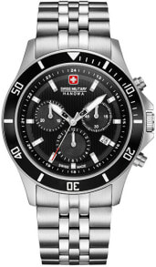 Мужские наручные часы с серебряным браслетом Swiss Military Hanowa Flagship Chrono II 5331.04.007