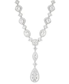 Купить ювелирные кулоны и подвески Arabella: Cubic Zirconia Mixed Cut Teardrop 18" Lariat Necklace in Sterling Silver