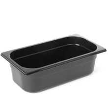 Посуда и емкости для хранения продуктов black polycarbonate container GN 1/4, height 65 mm - Hendi 862636