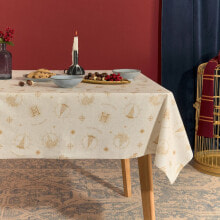 Stain-proof resined tablecloth Harry Potter Hogwarts Christmas 300 x 140 cm