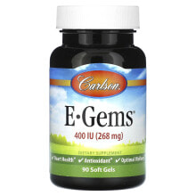 Carlson, E-Gems, 67 мг (100 МЕ), 250 капсул