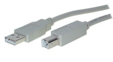 S-Conn 3m USB 2.0 A - USB 2.0 B USB кабель USB A USB B Серый 77023