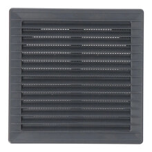 EDM Adjustable recessed square ventilation grille 80-150 mm with mosquito net 170x170x11.5 mm ABS