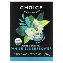 White & Green Tea, White Elderflower, 16 Tea Bags, 0.85 oz (24 g)