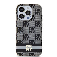 DKNY Dkhmp13Xhcptsk iPhone 13 Pro Max 6.7 Iml Checke Mono Pattern&Printed Stripes phone case