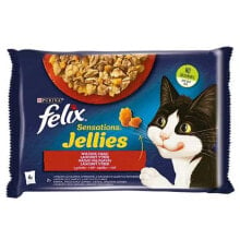 PURINA NESTLE Felix Sensation Jellies Tomato Chicken And Carrot 85g Wet Cat Food 4 Units