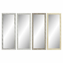 Интерьерные зеркала настенное зеркало DKD Home Decor 36 x 2 x 95,5 cm Стеклянный Натуральный Серый Коричневый Белый полистирол Тропический Лист раст