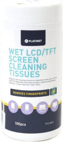 Platinet Chusteczki nawilżane do czyszczenia ekranów LCD 100 szt. (42614)