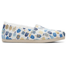 TOMS Alpargata Cozy Dreidel Graphic Slip On Womens Blue, White Flats Casual 100 купить онлайн