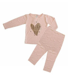 Купить детские пижамы для девочек Earth Baby Outfitters: Baby Girls Dream Big Pajamas, 2 Piece Set