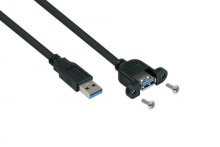 UK30P-AEA-005S - 0.5 m - USB A - USB A - USB 3.2 Gen 1 (3.1 Gen 1) - 5000 Mbit/s - Black