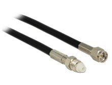 Комплектующие для телекоммуникационных шкафов и стоек DeLOCK 12452 коаксиальный кабель 15 m SMA FME RG-58 Черный