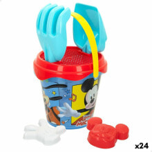 Beach toys set Mickey Mouse Ø 14 cm Plastic (24 Units)