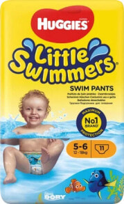 Купить детские подгузники и средства гигиены Huggies Little Swimmers: Schwimmwindeln, Gr. 5-6 (12-18 kg), 11 St