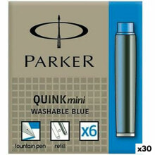 Pen ink refill Parker Quink Mini 6 Pieces Blue (30 Units)
