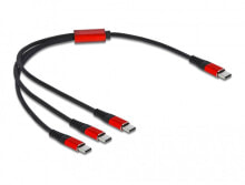 DeLOCK 86712 USB кабель 0,3 m USB 2.0 USB C Черный, Красный