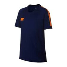 Мужские спортивные футболки Мужская спортивная футболка черная с логотипом Nike Y Breathe Dri Fit Sqaud Junior BQ3763-492 T-shirt