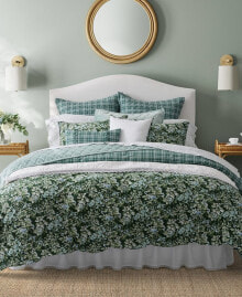 Laura Ashley bramble Floral Cotton Reversible 7 Piece Duvet Cover Set, King