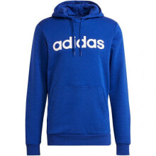 Мужское худи с капюшоном спортивное синее с логотипом Adidas Essentials Hoodie M H12165