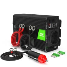 Автомобильные преобразователи напряжения Green Cell INV01DE адаптер питания / инвертор Авто 300 W Черный