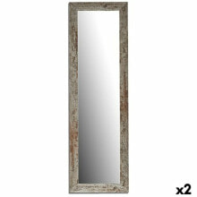 Wall mirror Harry White Wood Glass 40,5 x 130,5 x 1,5 cm (2 Units)