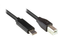 Alcasa 2510-CB005 USB кабель 0,5 m USB 2.0 USB C USB B Черный