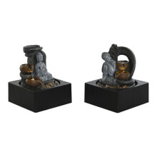 Garden fountain DKD Home Decor Buddha Resin 18 x 18 x 22 cm Oriental (2 Units)