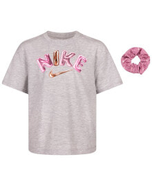Nike little Girls Short Sleeve Swoosh Party T-shirt