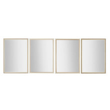 Wall mirror Home ESPRIT White Brown Beige Grey Crystal polystyrene 70 x 2 x 97 cm (4 Units)