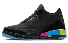 Jordan Air Jordan 3 Retro Quai54 低帮 复古篮球鞋 GS 黑色 / Кроссовки Jordan Air Jordan 3 Retro Quai54 GS AT9194-001