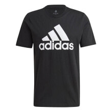 Мужские футболки Мужская спортивная футболка черная с логотипом Adidas Essentials Big Logo Tee