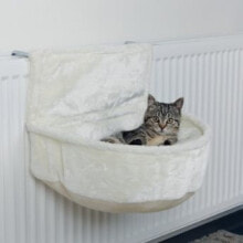 Лежаки, домики и спальные места для кошек Trixie Legowisko zawieszane na kaloryfer,pluszowe, 45 × 13 × 33 cm, białe