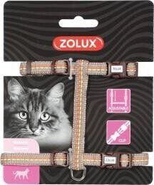 Шлейки и ошейники для кошек Zolux Adjustable nylon harness TEMPO brown