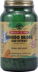 Гинкго Билоба Solgar Ginkgo Biloba Leaf Extract Экстракт листьев гинкго билоба 180 растительных капсул