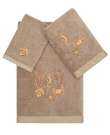 Linum Home textiles Turkish Cotton Aaron Embellished Hand Towel Set, 2 Piece