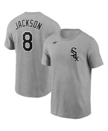 Men's Bo Jackson Heathered Gray Chicago White Sox Cooperstown Collection Name and Number T-shirt