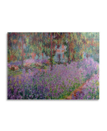 Trademark Global claude Monet The Artist's Garden at Giverny Floating Brushed Aluminum Art - 22