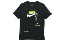 Nike 双钩字母Logo运动短袖T恤 男款 黑色 / Футболка Nike LogoT CU0079-010
