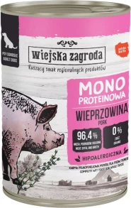 Wet food WIEJSKA ZAGRODA Monoprotein Pork Pig 400 g