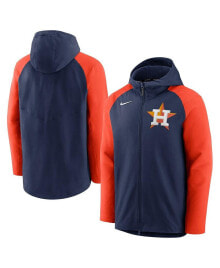 Nike men's Navy, Orange Houston Astros Authentic Collection Full-Zip Hoodie Performance Jacket