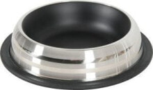 Zolux Merenda stainless steel anti-slip bowl - 0.5 l black