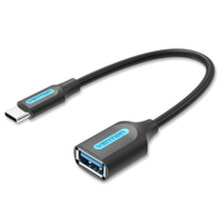Vention CCVBB USB кабель 0,15 m USB 3.2 Gen 1 (3.1 Gen 1) USB C USB A Черный
