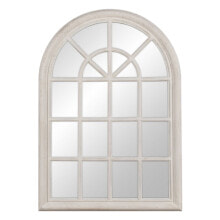 Wall mirror White Crystal Paolownia wood Window 73,7 x 3,6 x 104 cm
