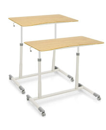 Slickblue height Adjustable Computer Desk Sit to Stand Rolling Notebook Table