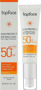 Sonnenschutzcreme für das Gesicht SPF50+ - TopFace Sun Protect Anti Shine Cream SPF50+