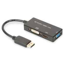 DIGITUS AK-340418-002-S DVI-D+HDMI+VGA HDMI To Mini DisplayPort Adapter